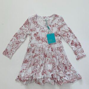 Posh Peanut Pumpkin & Floral Dress | 2T